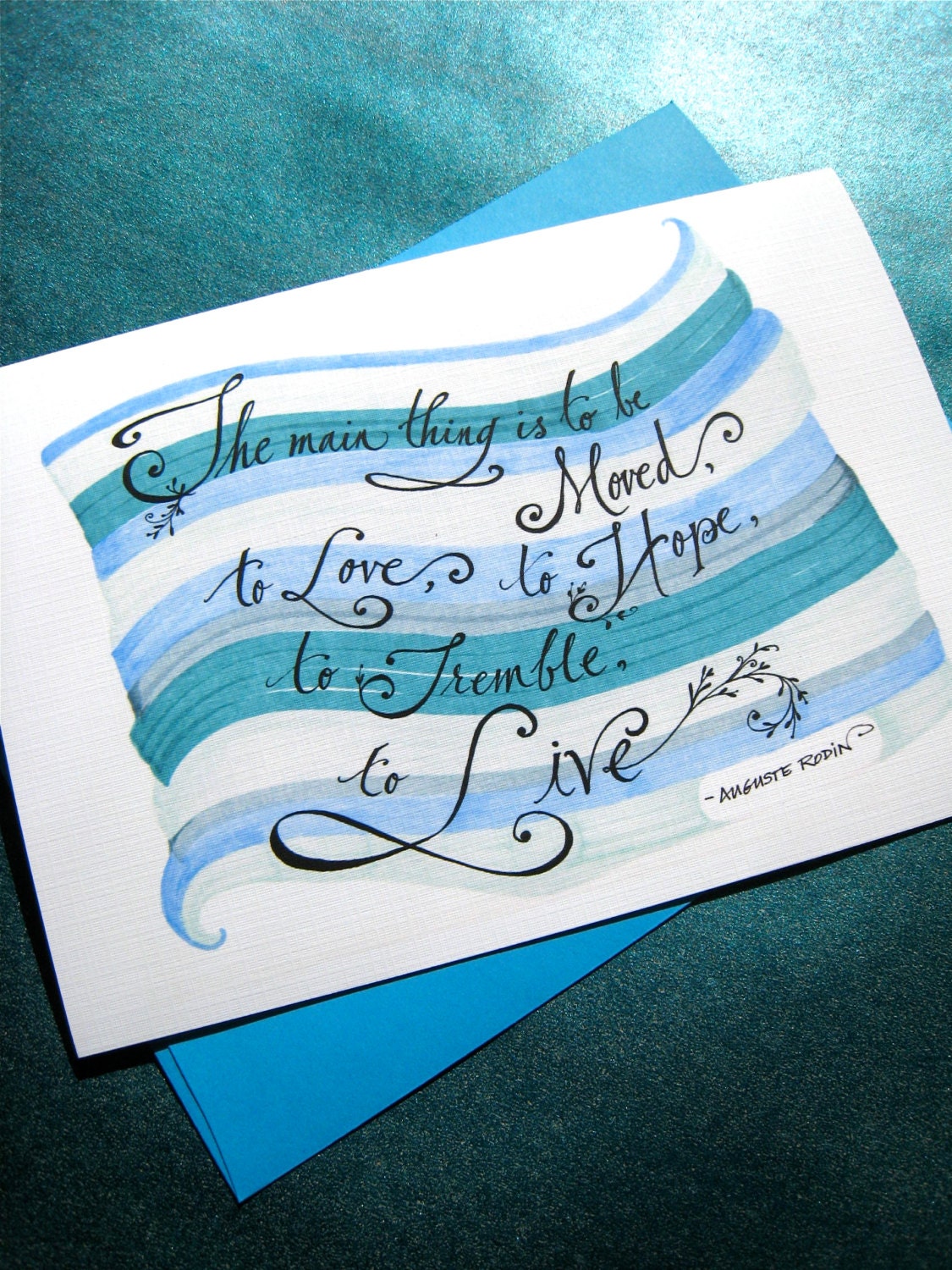 Graduation Card. Inspirational Card. Rodin Quote
