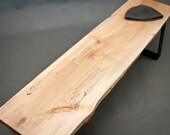 Reclaimed Maple BENCH - Sturdy/Modern/Live Edge