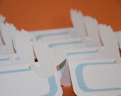 Dove, Tent Place Card, Food Label, Dessert Labels, Baptism Place card, Boy Baptism Il_170x135
