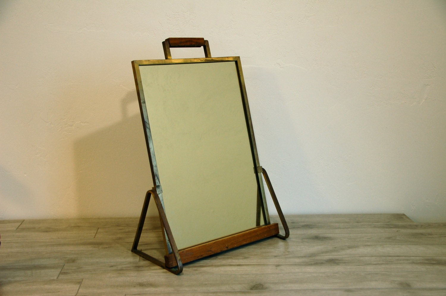 Vintage 1950s Mid Century Shoe Store Floor Mirror