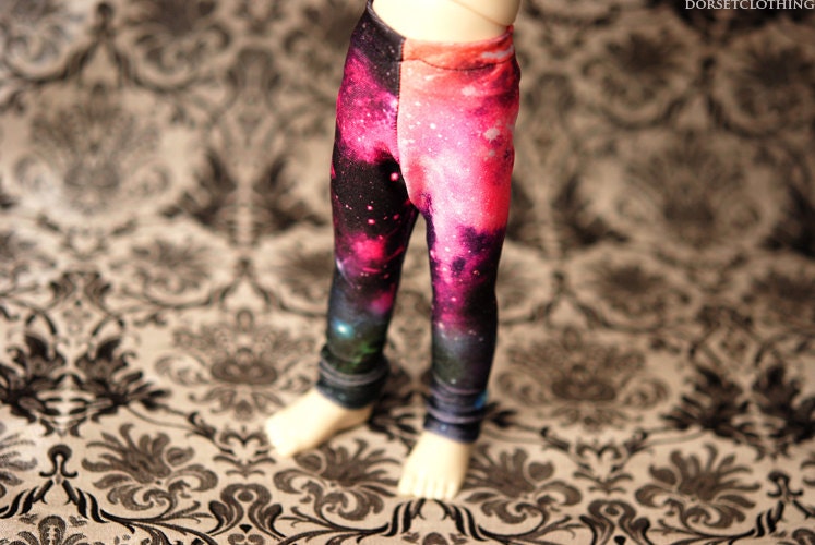 YoSD Black And Pink Galaxy Leggings For BJD