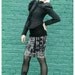 Victorian City Skirt - Black Pencil skirt  - Black Mini - Black White Art - Printed - SMALL
