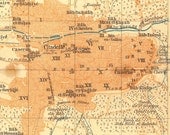1912  Damascus  Map  Karl Baedeker Damas Syria 100 Years Old City Plan