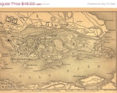 Djurgården Stockholm Sweden 1898 City Map Street Plan Scandinavia
