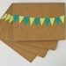 Bunting Flag Cards Set in Summer Blue and Green