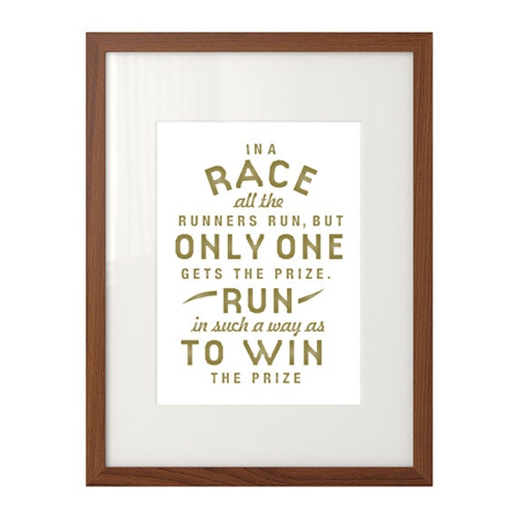 Run To Win 5x7 Art Print