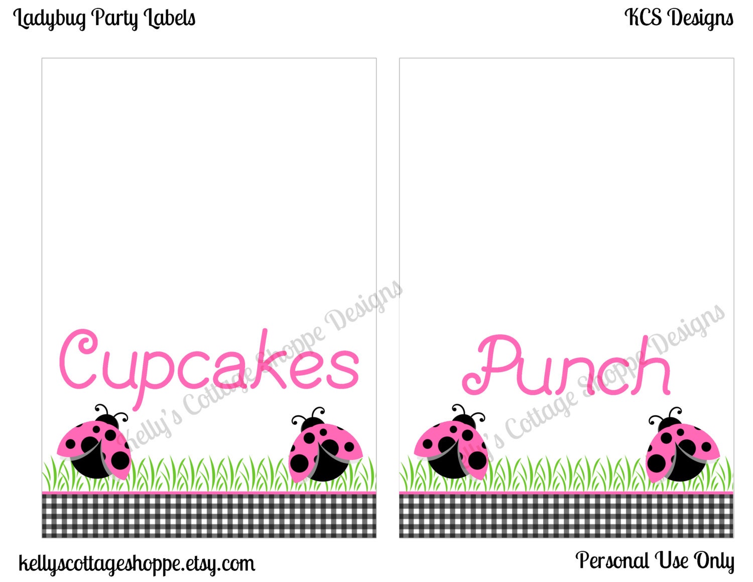 Instant Download, Printable Ladybug Baby Shower Party Labels.... Food Tags, Place Cards, Party Signs Il_570xn