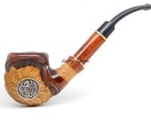 Long Wooden Tobacco Smoking pipe " Viking Dragon"  Great Celtic, Viking, Scandinavian Collectible plus Gift POUCH