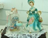 Paris In Aqua, Tabletop Grouping Of Four