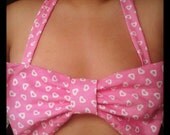 pink hearts bow bandeau