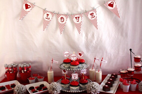 PRINTABLE Banner - Valentine's Day So Sweet Collection - by BellaGrey Designs Il_570xn