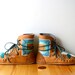 Children's handmade leather beaded wool-lined moccasin winter boots with wool felt insole and crepe rubber sole