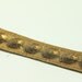 Sequinned Embroidered Fabric Ribbon Trim dull Gold on Silk Fabric, 2 yards
