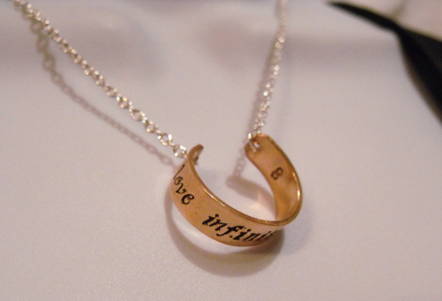 Love Infinitely Hand Stamped Necklace