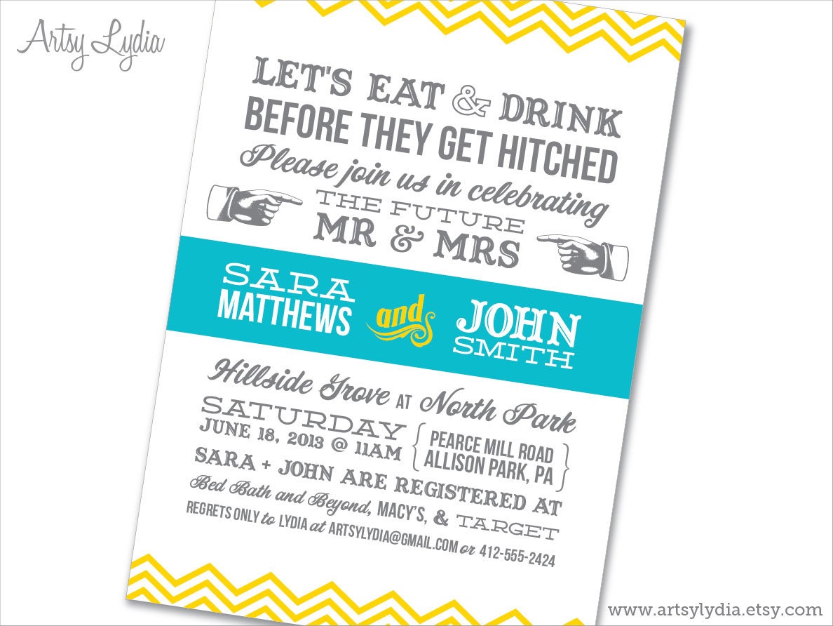 Typography Bridal Shower Printable