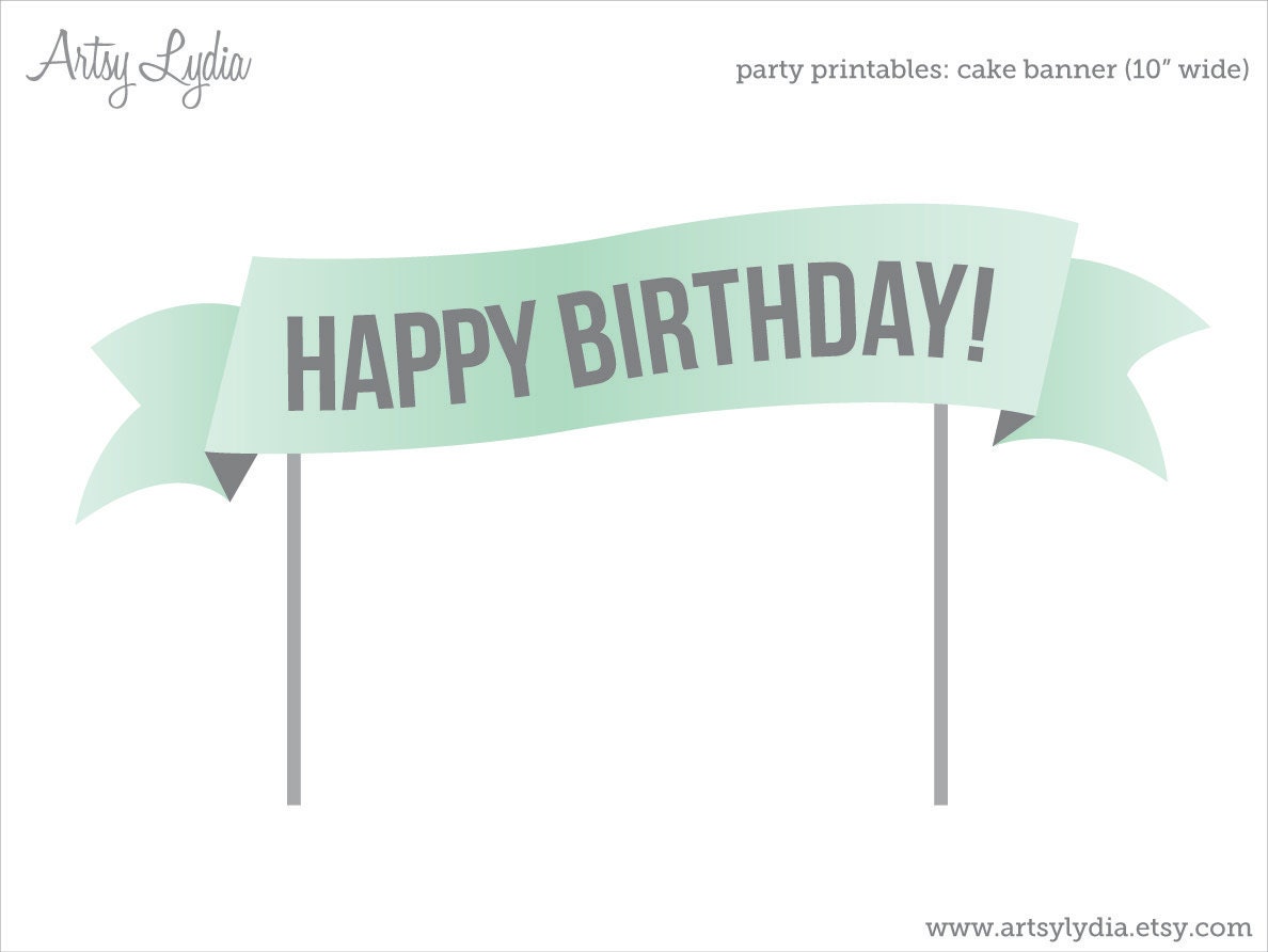 items-similar-to-custom-cake-banner-printable-cake-topper-diy-party