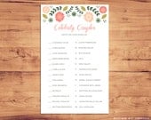 Printable Bridal Shower Game - Celebrity Couples