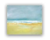 Painting Acrylic Original, Coastal Air- Abstract Seascape, Free Shipping