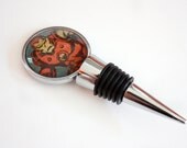 Recycled vintage comic book wine stopper