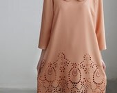 Mini Doll chiffon dress hem have Hollow flower decoration