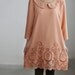 Mini Doll chiffon dress hem have Hollow flower decoration