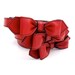 Martini Bowtie Dog Collar - Red Leather