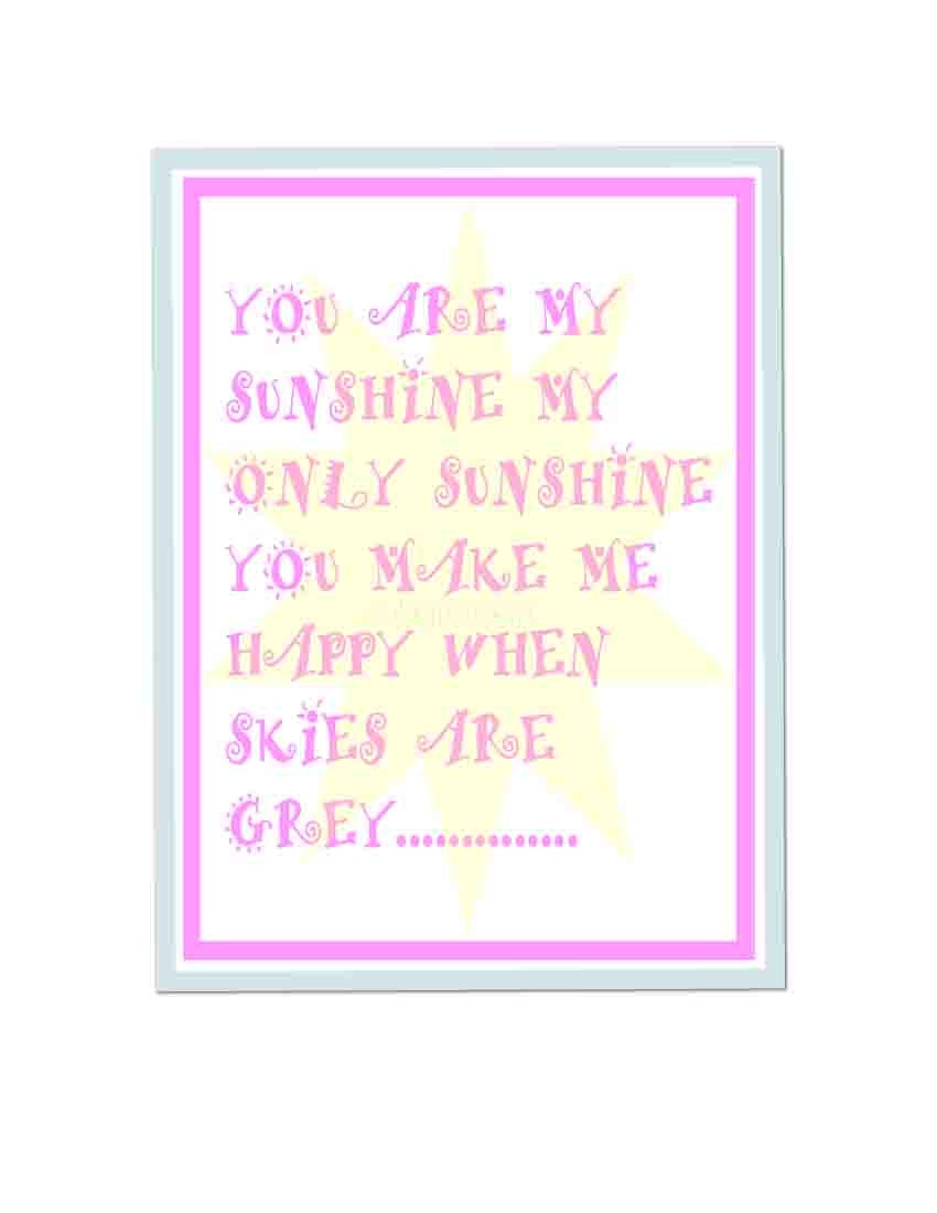 You Are My Sunshine-Custom-8x10-Choose your own colors