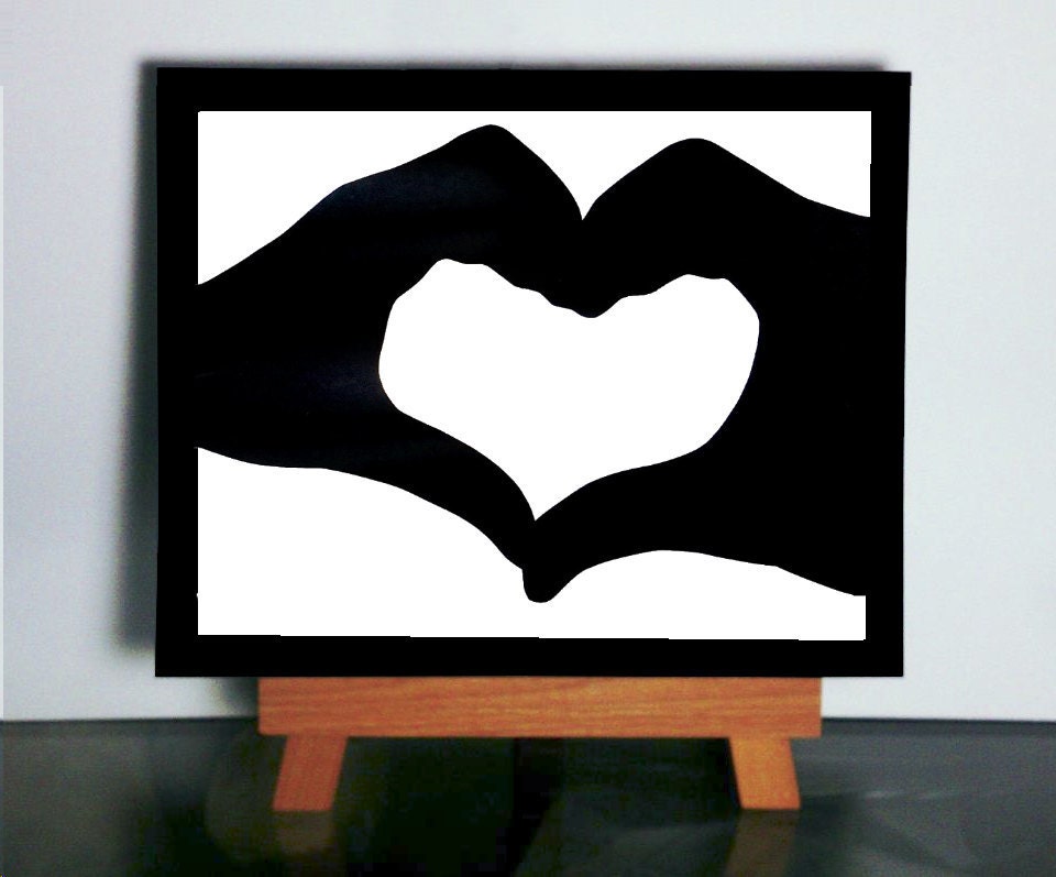 Heart Silhouette Love Paper Cutting, Paper Silhouette Paper Cut Valentine's Day Gift, Wedding Gift, Paper Anniversary Gift, Wedding Gift