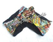 Set of 2 Comic Strip Super Heros X LARGEsize male dog diapers belly bands with elastic sides