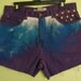 Purple distressed galaxy shorts