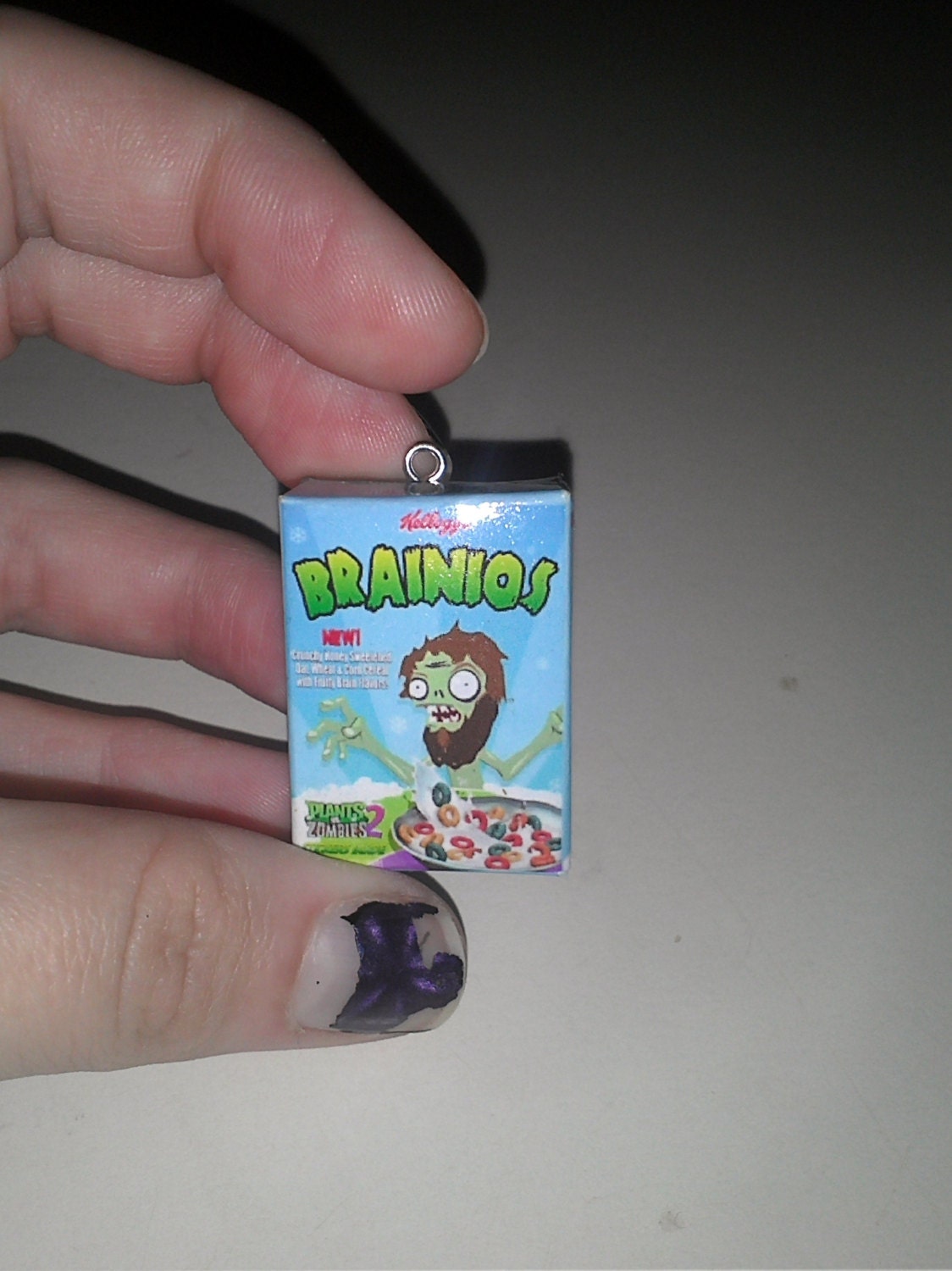 Mini box of Brainios zombie cereal charm,pendant