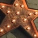 Star Light fixture metal sign reclaimed barn wood 24 inch diameter