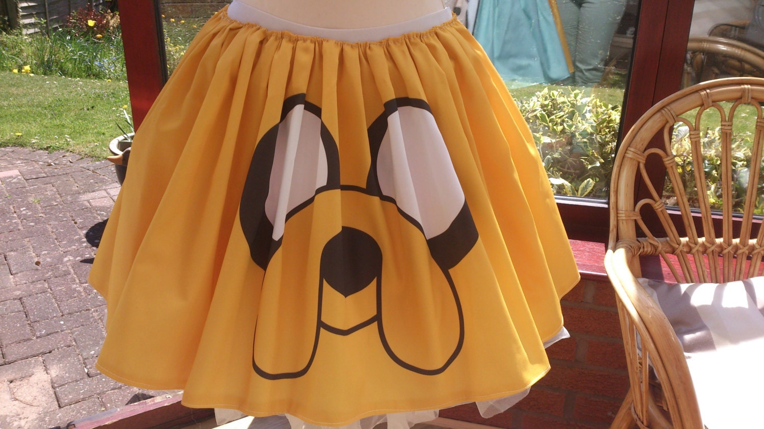 Adventure Time Finn and Jake Mini skirt Made to order Size UK 8-12