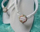 Bridesmaids Flip Flops, Wedding Party Flip Flops, Just Married Wedding Flip Flops, Personalized flip flops, bridal shoes, bridal sandals