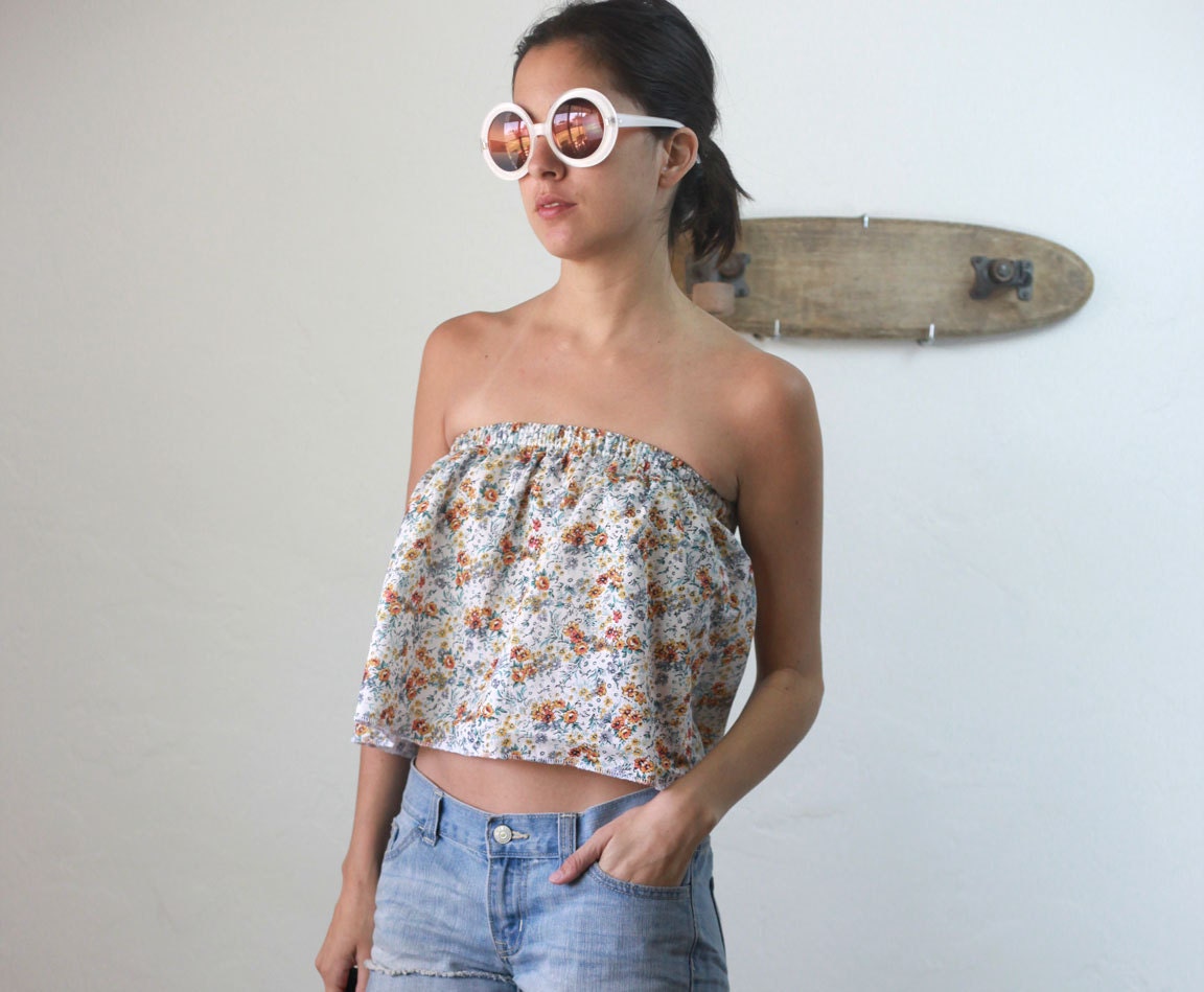 cotton floral ruffle top