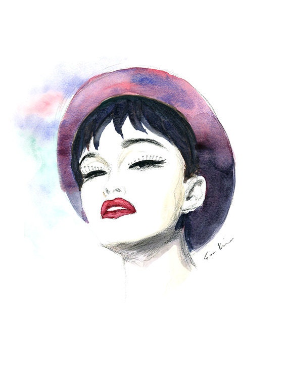 Watercolor painting - Madonna