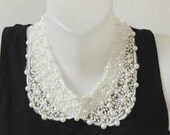 Women's Accessory -  Detachable Peter Pan Collar Necklace - White Collar