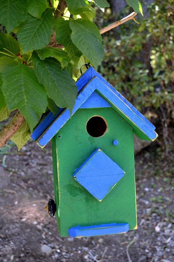 Birdhouse Handmade Wood Bird House Ready to Ship Wren Chickadee Decorative Garden Yard Outdoor Living Birdhouses Free Shipping