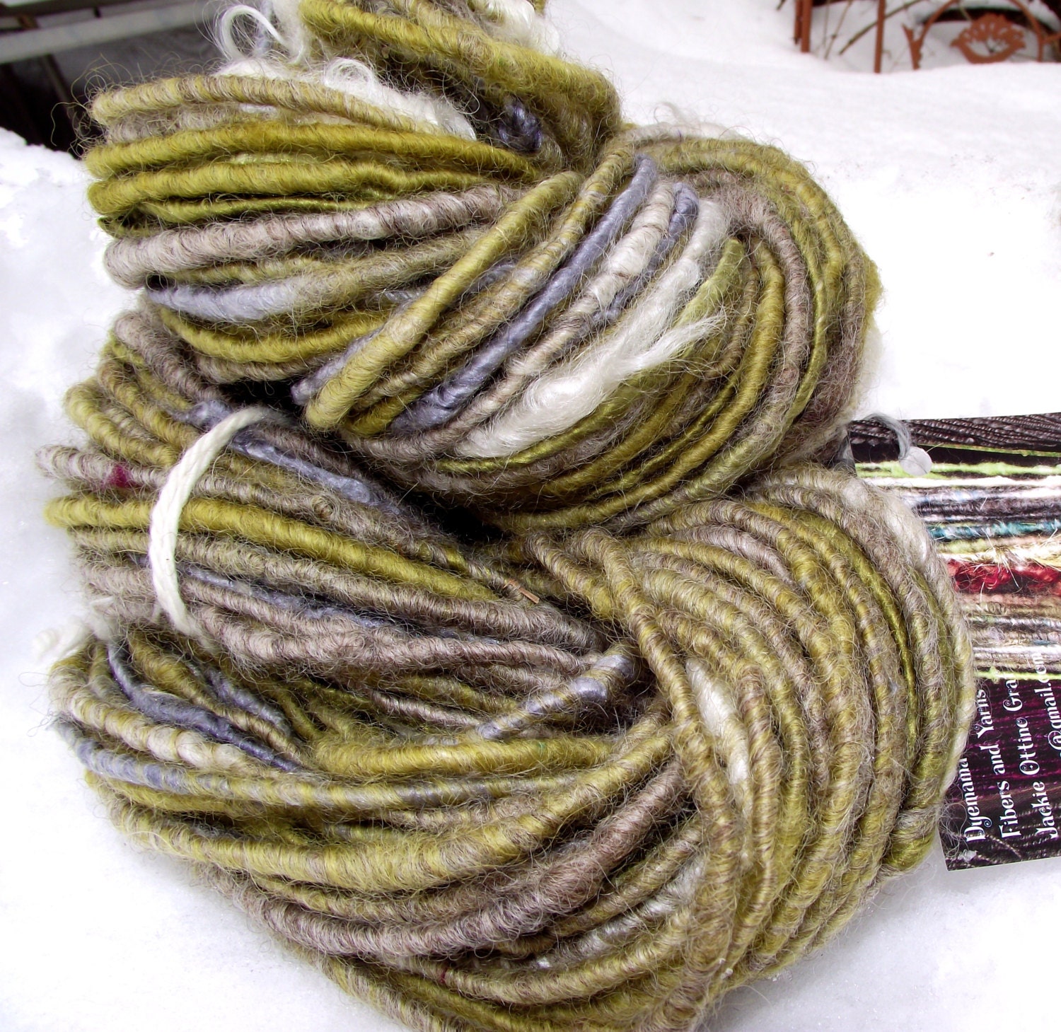 Cedar- handspun art yarn 100 yards