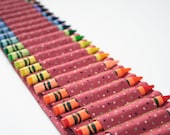 crayon ammo belt for kids -- red polka dots