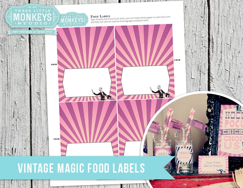 Vintage Magic Food Labels - INSTANT DOWNLOAD Il_170x135