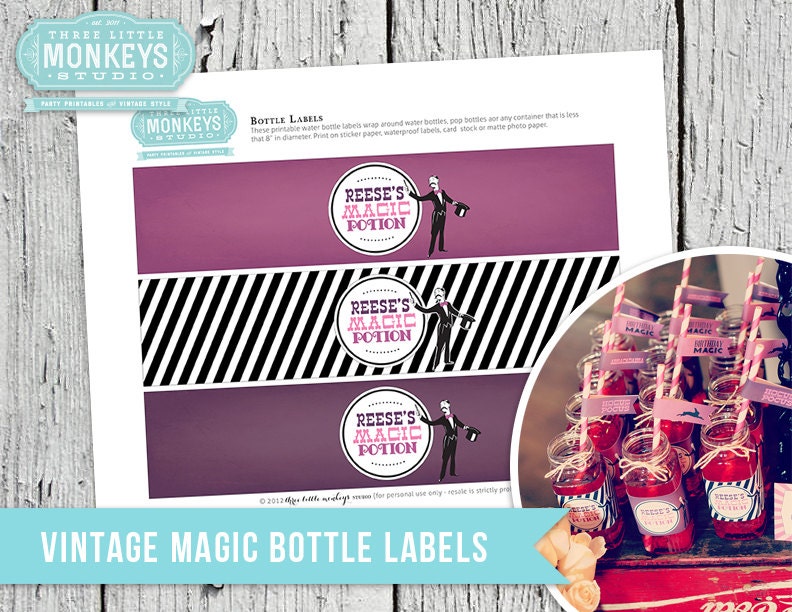 Vintage Magic Bottle Labels Il_170x135