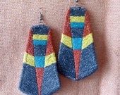 Burning Spear- Embroidered Earrings