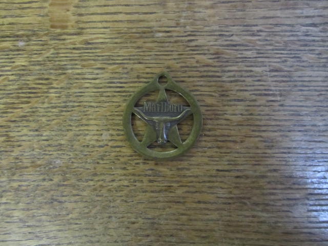 Brass Marlboro Bull Pendant