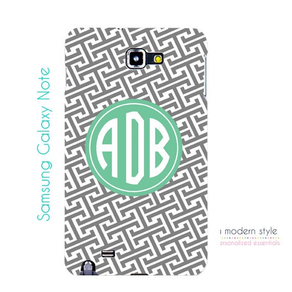 Monogrammed Samsung Galaxy Note Case - Personalized Samsung Galaxy Note Case