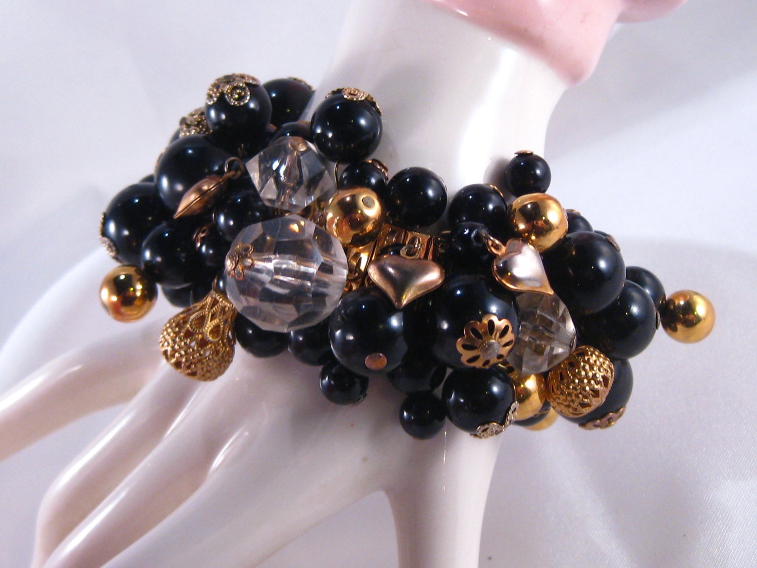 Vintage Bracelet Cha Cha Expansion Bracelet Beaded Bracelet