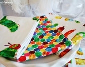 Designer Fabric Baby burp cloths - Very Hungry Caterpillar Design Set of 3