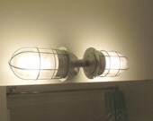 Plumb-Good cage plumbing vanity light....silver...chrome....plumbing parts....by wreckd on etsy