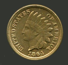 1864  Indian Head Penny Civil war uncirculated coin MS 63 gem