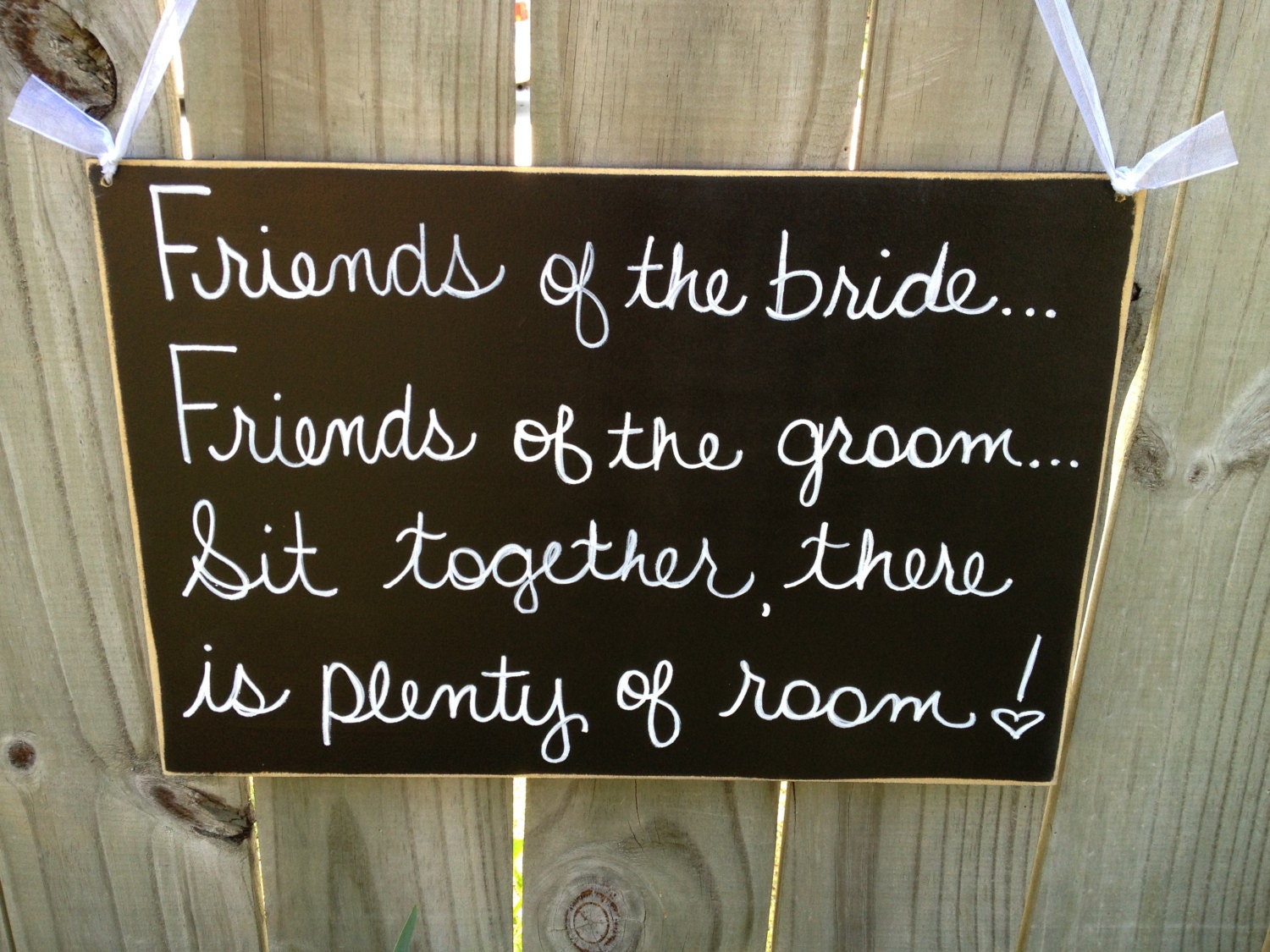 Rustic Black and White Sit Together Wedding Seating Sign Decor